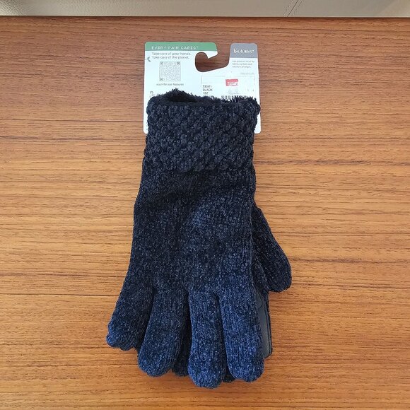 !!!NWT!!! Women's Black Isotoner Smart Touch Gloves, One Size - Picture 3 of 5